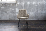 KAWOLA Esszimmerstuhl NEW CHARME Velvet sand, 59 x 66