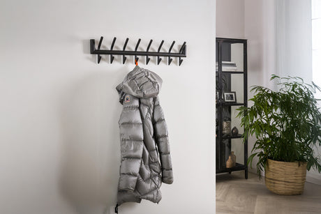 KAWOLA Garderobe FABIA Metall 8 Haken dunkelgrau