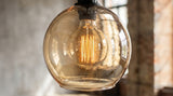 KAWOLA Hängelampe YUKON Glas gold schwarz