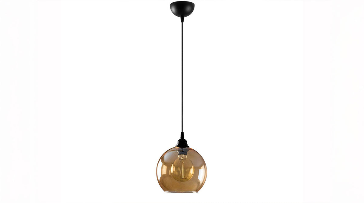 KAWOLA Hängelampe YUKON Glas gold schwarz