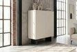 KAWOLA Highboard LYNN 2 Türen lackiert weiß