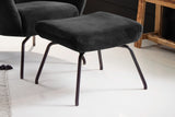 KAWOLA Hocker LOTTE Polsterhocker velvet schwarz