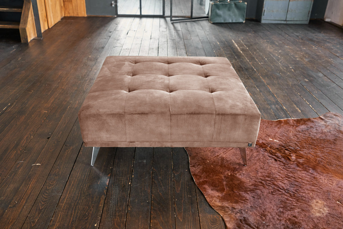 KAWOLA Hocker WIOLO velvet taupe