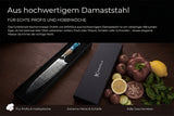 KAWOLA Küchenmesser DUMA Damaststahl mit Holzgriff und individueller Gravur