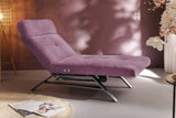 KAWOLA Liege AMERIVA Relaxliege Velvet purple, Silber