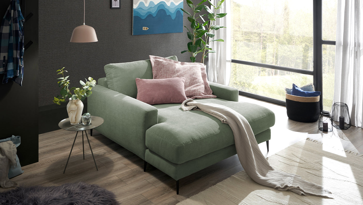 KAWOLA Longseat CARA Feincord olivgrün