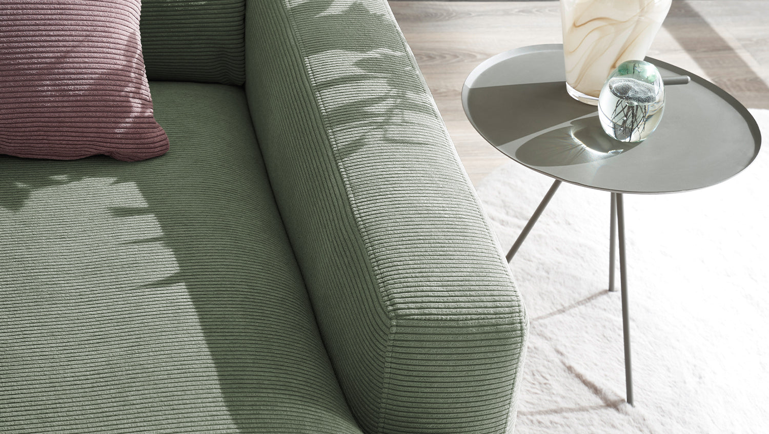 KAWOLA Longseat CARA Feincord olivgrün