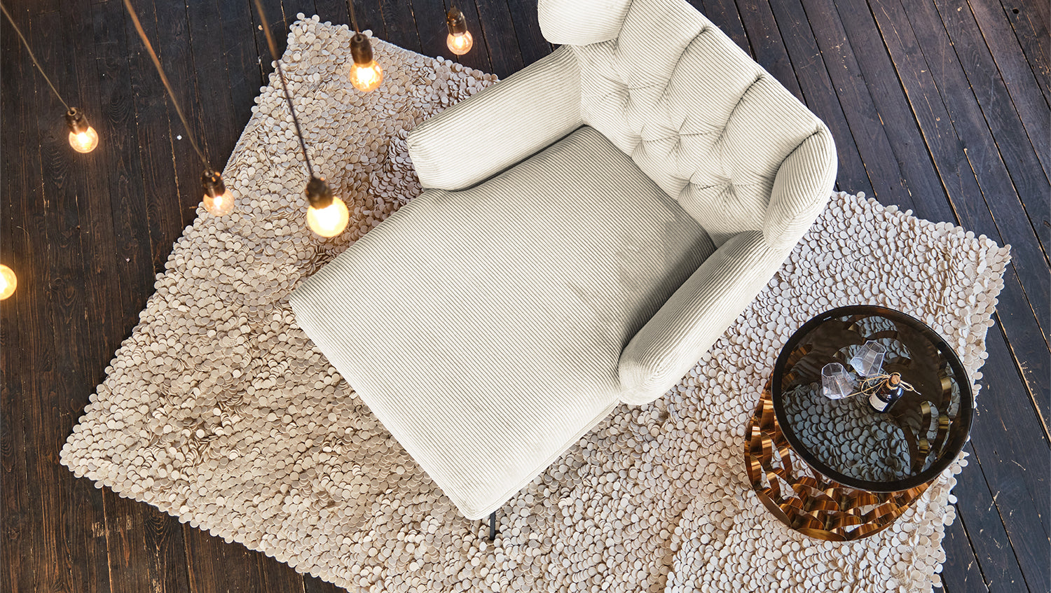 KAWOLA Longseat CHARME Cord cremeweiß