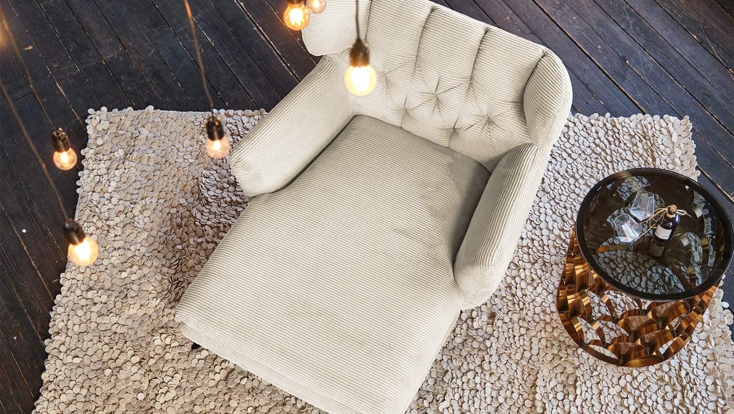 KAWOLA Longseat CHARME Cord cremeweiß