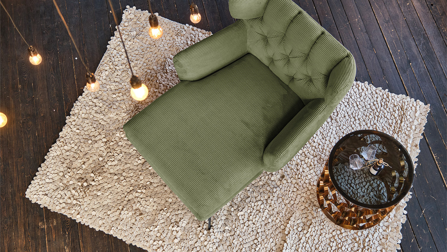 KAWOLA Longseat CHARME Cord olivgrün