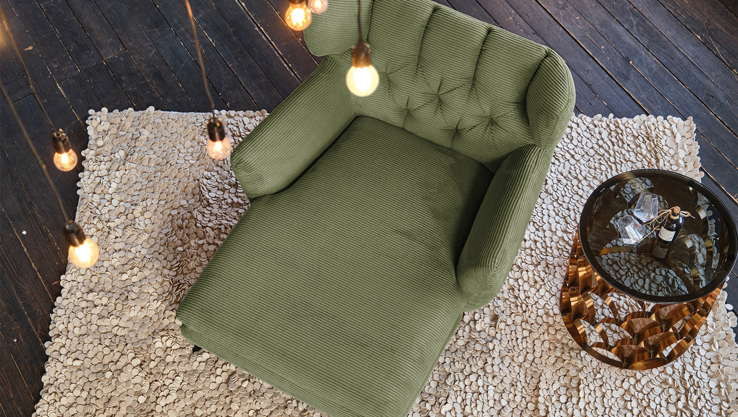 KAWOLA Longseat CHARME Cord olivgrün