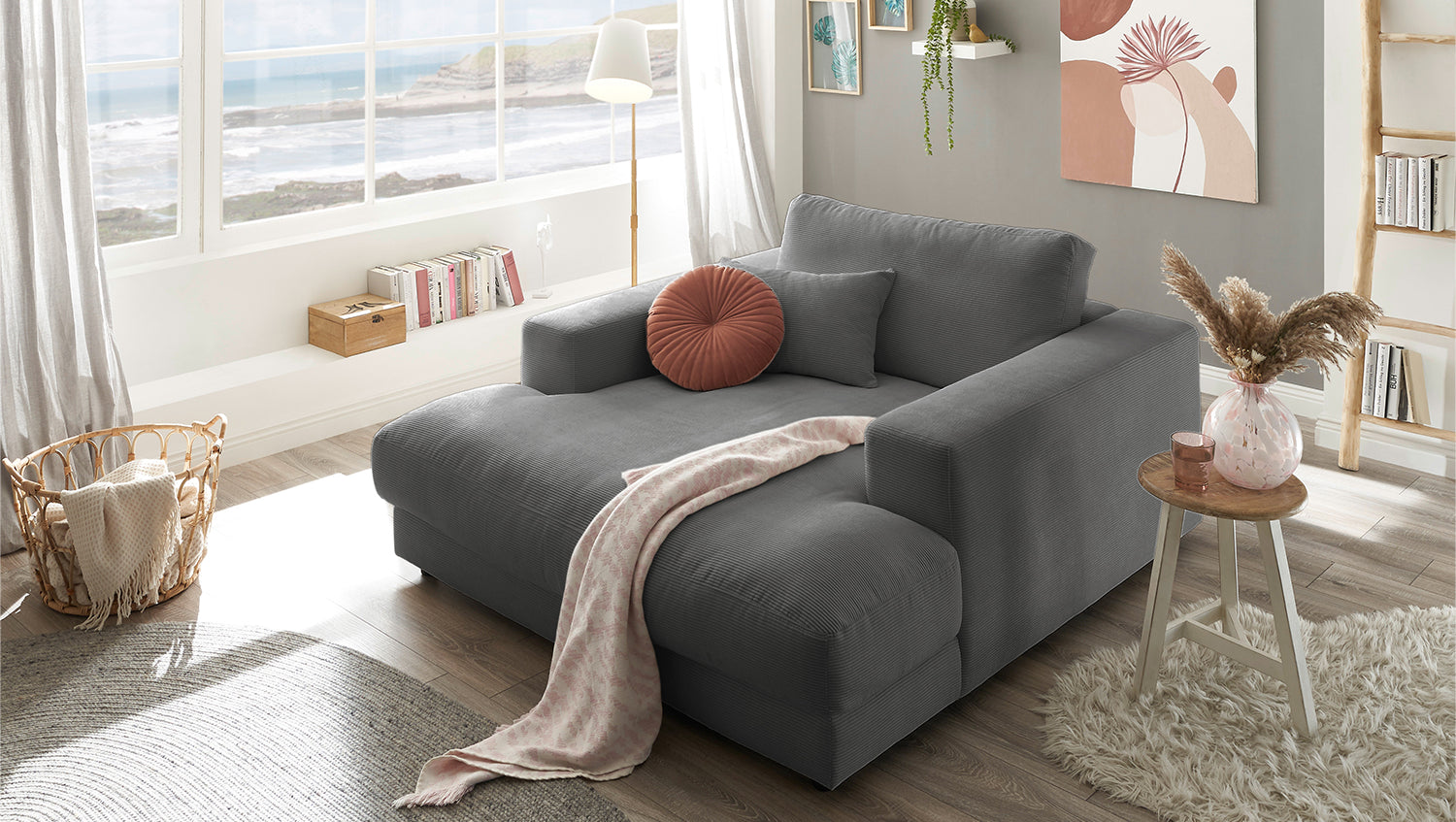 KAWOLA Longseat MADELINE Feincord anthrazit