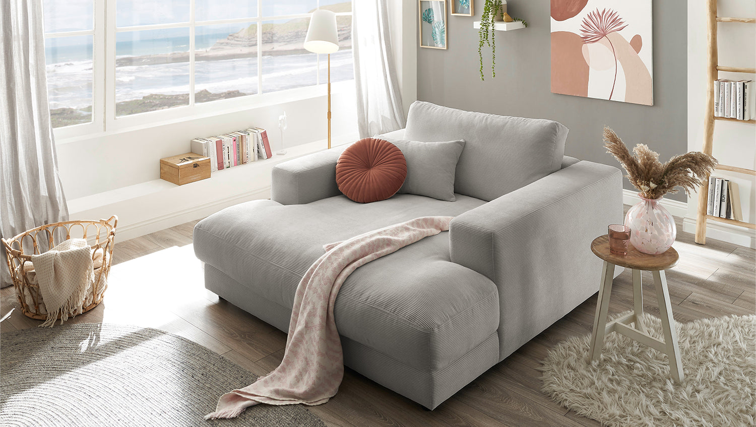 KAWOLA Longseat MADELINE Feincord grau