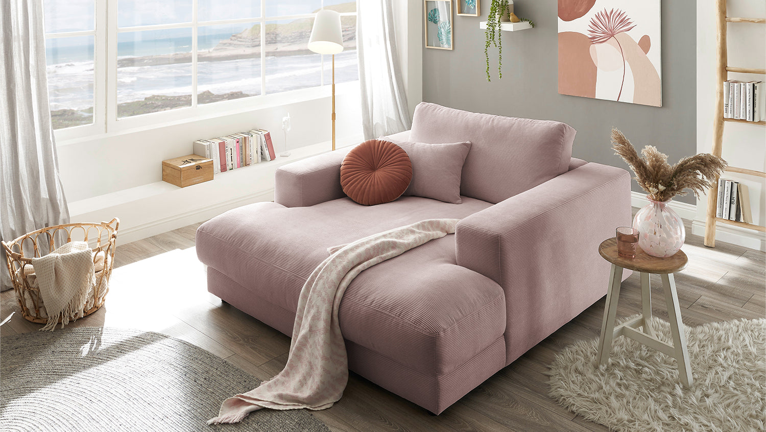 KAWOLA Longseat MADELINE Feincord rosa