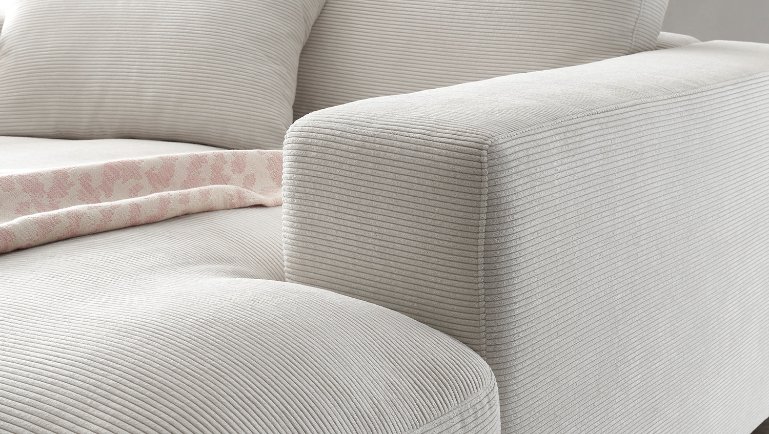 KAWOLA Longseat MADELINE Feincord weiß