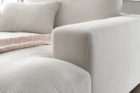 KAWOLA Longseat MADELINE Feincord weiß
