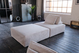 KAWOLA Modulsofa WIOLO SOFT 2 Module 2 Rückenkissen Cord hellgrau