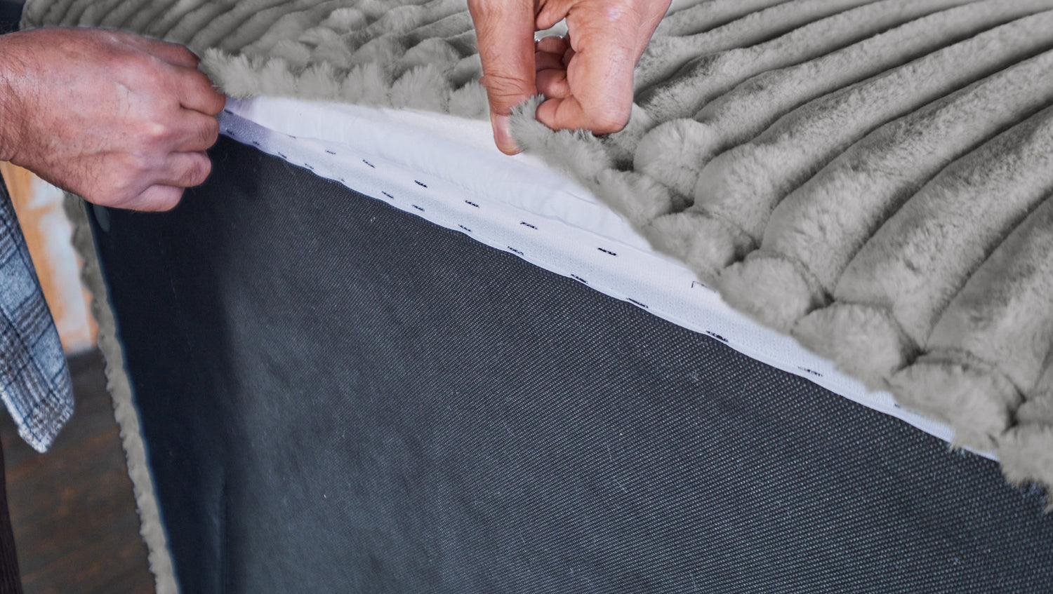 KAWOLA Modulsofa WIOLO SOFT 2 Module 2 Rückenkissen Weicher Breitcord grau