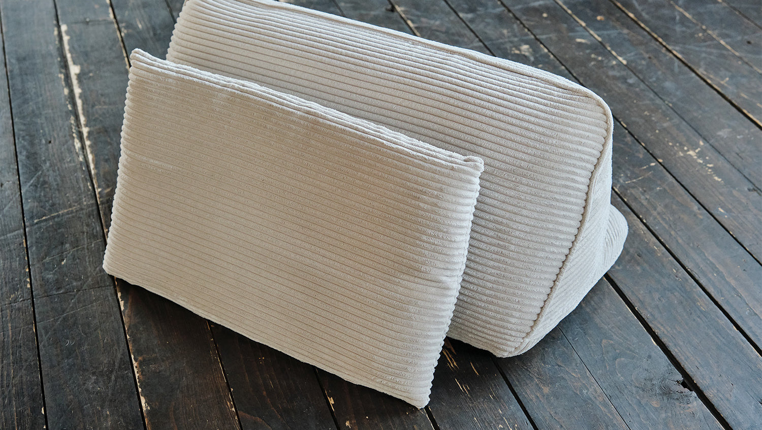 KAWOLA Modulsofa WIOLO SOFT 3 Module 3 Rückenkissen Cord hellgrau