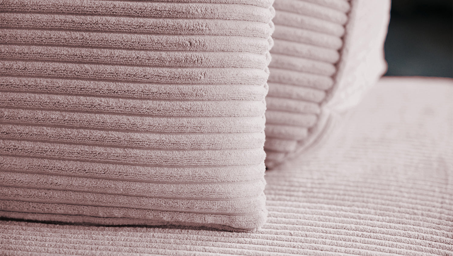 KAWOLA Modulsofa WIOLO SOFT 3 Module 3 Rückenkissen Cord rosa