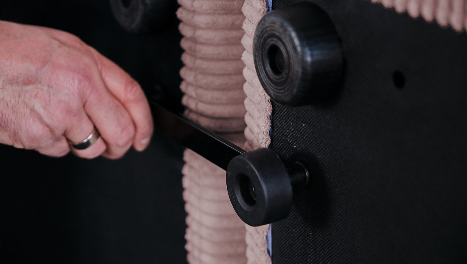 KAWOLA Modulsofa WIOLO SOFT 3 Module 3 Rückenkissen Cord rosa
