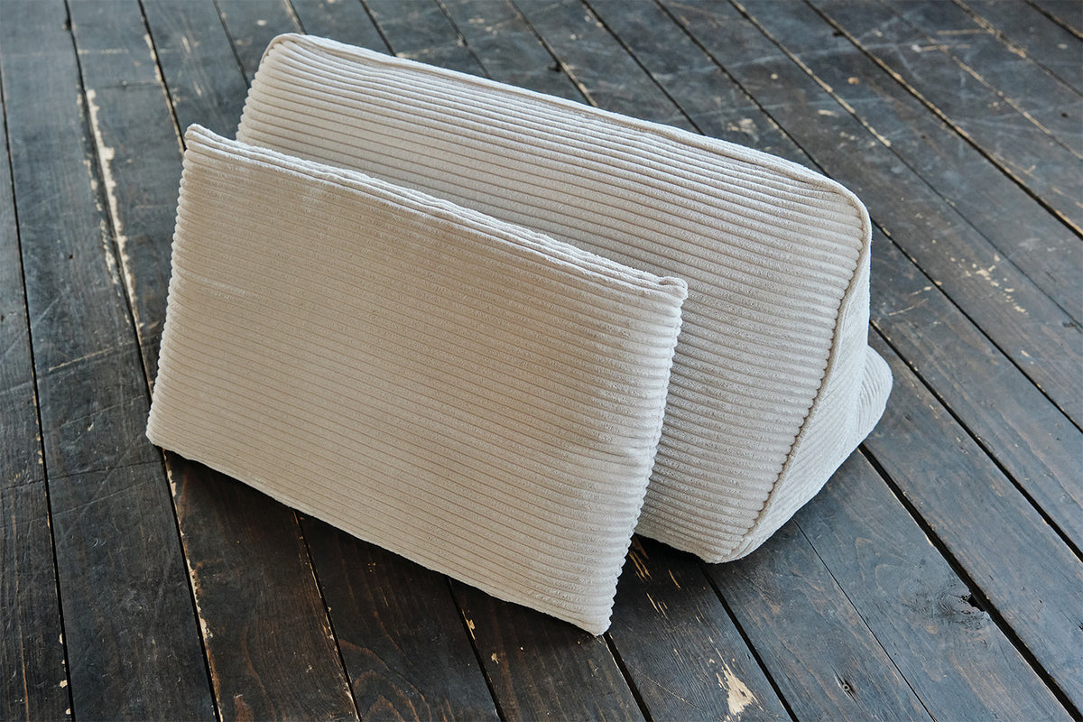 KAWOLA Modulsofa WIOLO SOFT 5 Module 5 Rückenkissen Cord hellgrau