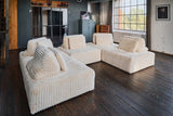KAWOLA Modulsofa WIOLO SOFT 5 Module 5 Rückenkissen Weicher Breitcord cremeweiß