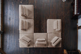 KAWOLA Modulsofa WIOLO SOFT 6 Module 6 Rückenkissen Weicher Breitcord taupe