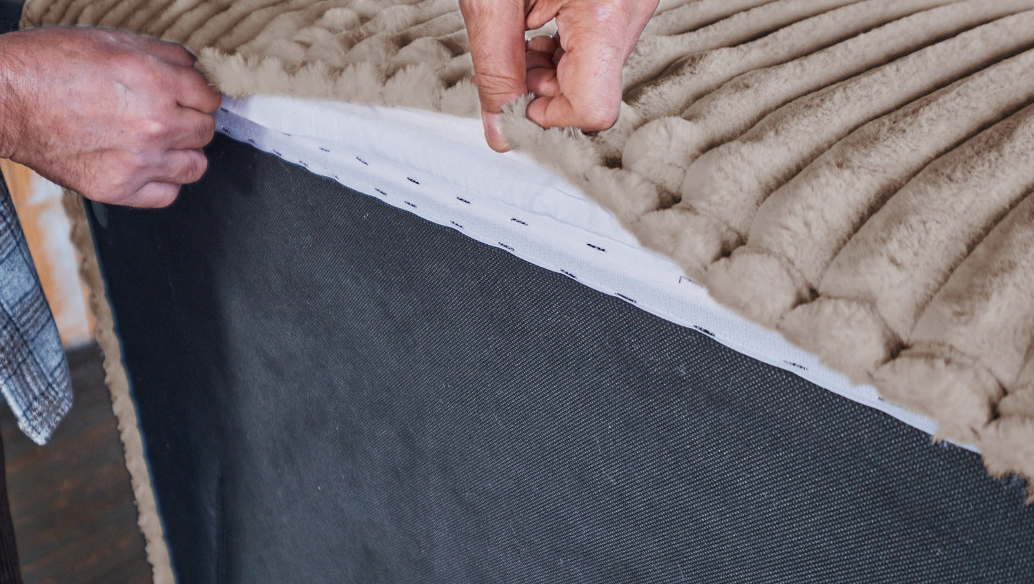 KAWOLA Modulsofa WIOLO SOFT 6 Module 6 Rückenkissen Weicher Breitcord taupe