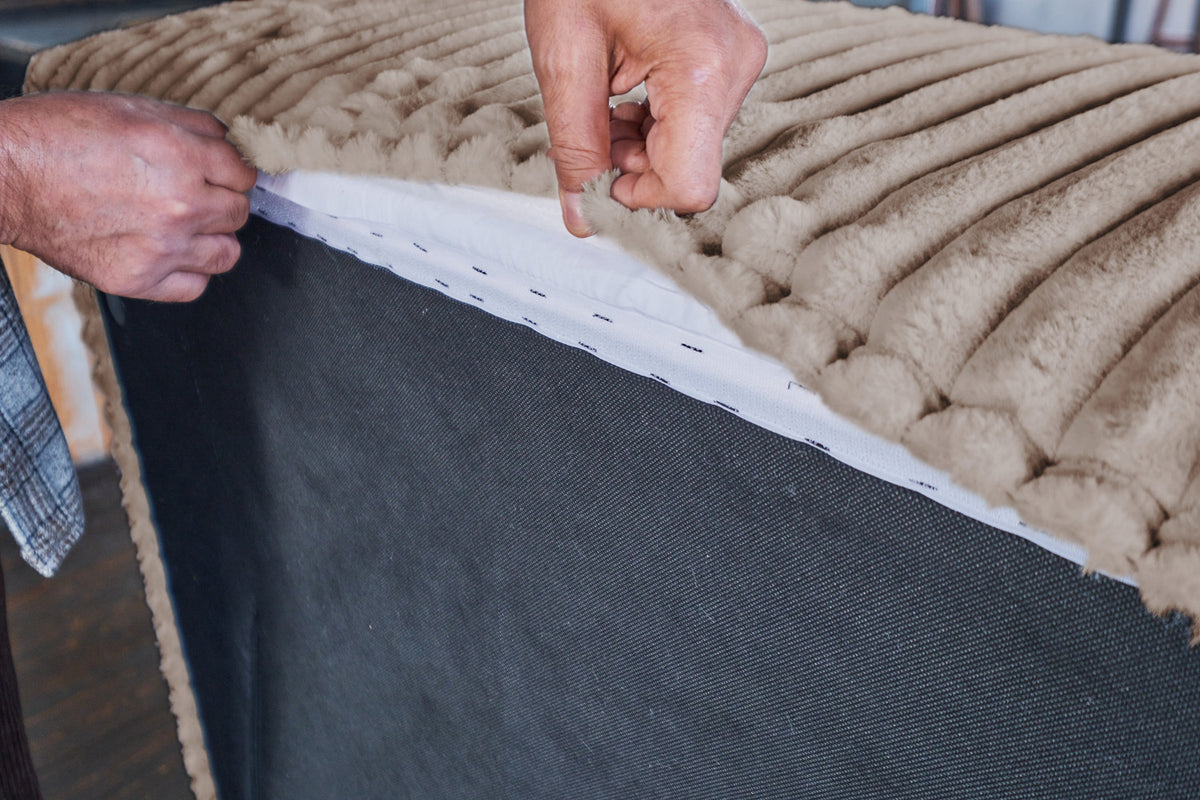 KAWOLA Modulsofa WIOLO SOFT 6 Module 6 Rückenkissen Weicher Breitcord taupe