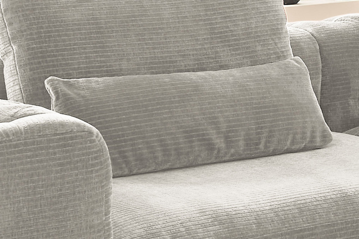 KAWOLA Nierenkissen SEPHI groß Cord Vintage silber