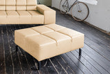 KAWOLA Polsterhocker NELSON Hockerbank Leder beige
