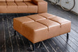 KAWOLA Polsterhocker NELSON Hockerbank Leder cognac