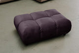 KAWOLA Polsterhocker VIVIEN Hockerbank Velvet purple