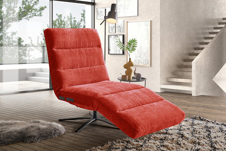 KAWOLA Relaxliege ALINA motorisch Cord Vintage rot