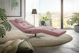 KAWOLA Relaxliege LETICIA motorisch Feincord rosa, Mit Kissen, Relaxfunktion, Drehbar (360°), Ohne Akku