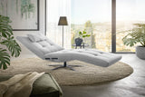 KAWOLA Relaxliege LETICIA motorisch Feincord silber
