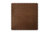 KAWOLA Relaxsessel FERREIRA Drehsessel Lederfaserstoff cognac mit Hocker