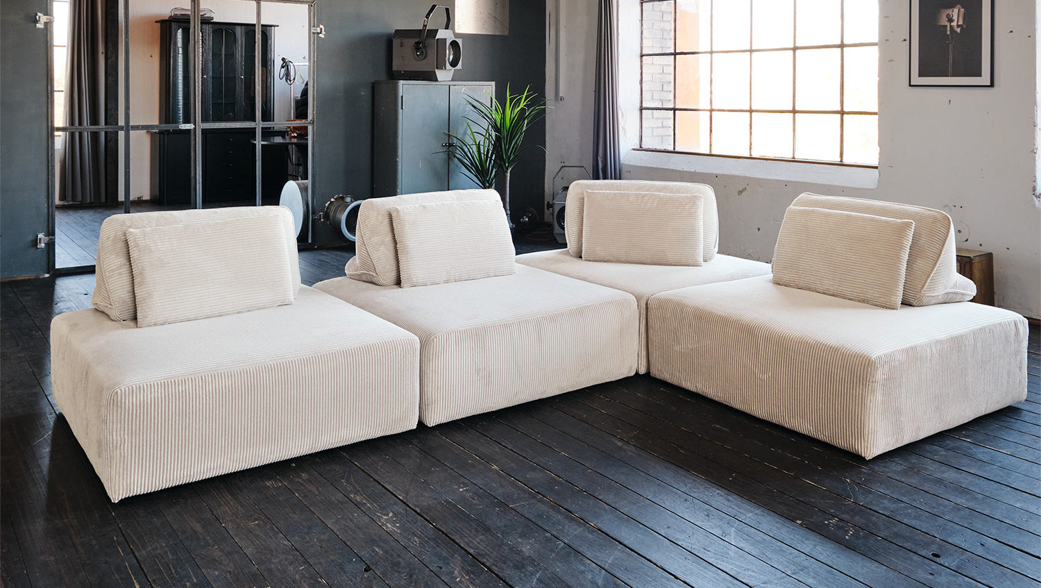 KAWOLA Rückenkissen WIOLO SOFT Cord cremeweiß