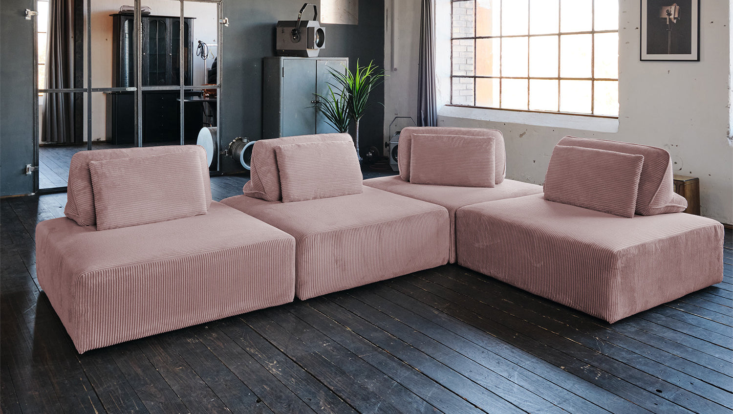 KAWOLA Rückenkissen WIOLO SOFT Cord rosa