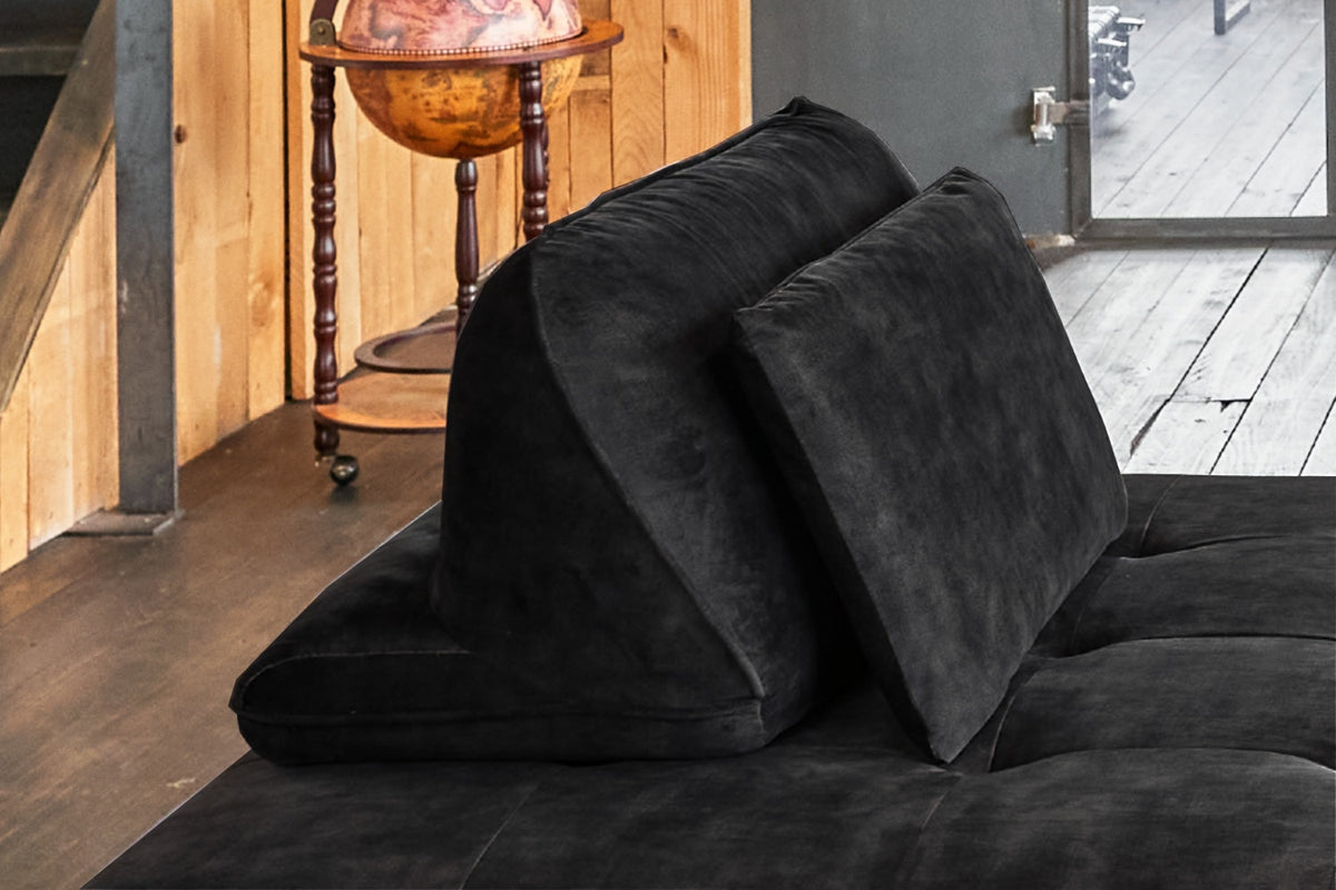 KAWOLA Rückenkissen WIOLO velvet anthrazit
