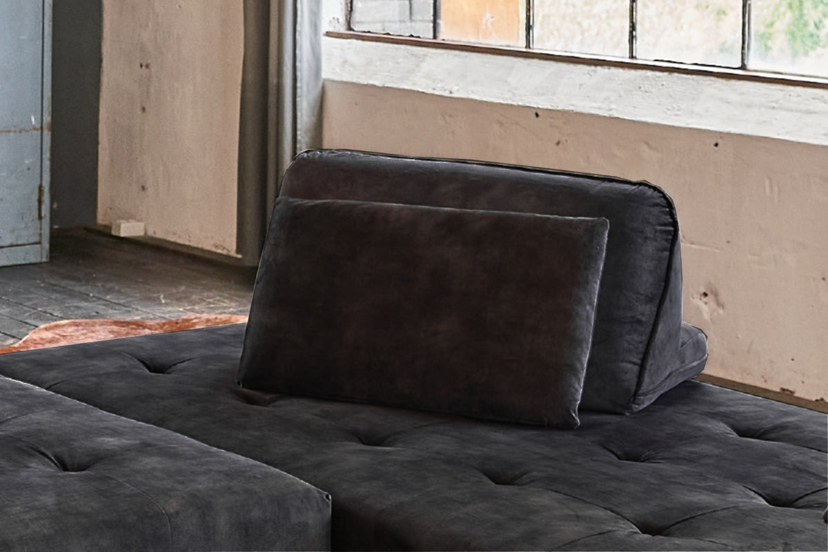 KAWOLA Rückenkissen WIOLO velvet anthrazit