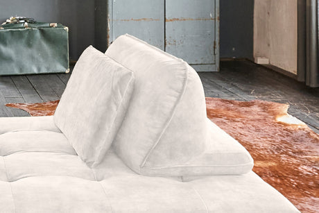 KAWOLA Rückenkissen WIOLO velvet cremeweiß