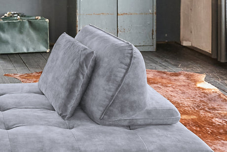 KAWOLA Rückenkissen WIOLO velvet grau