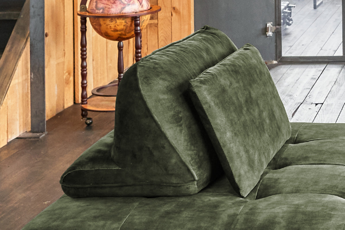 KAWOLA Rückenkissen WIOLO velvet moosgrün