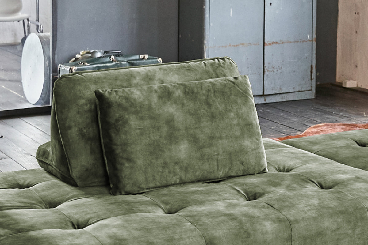 KAWOLA Rückenkissen WIOLO velvet moosgrün