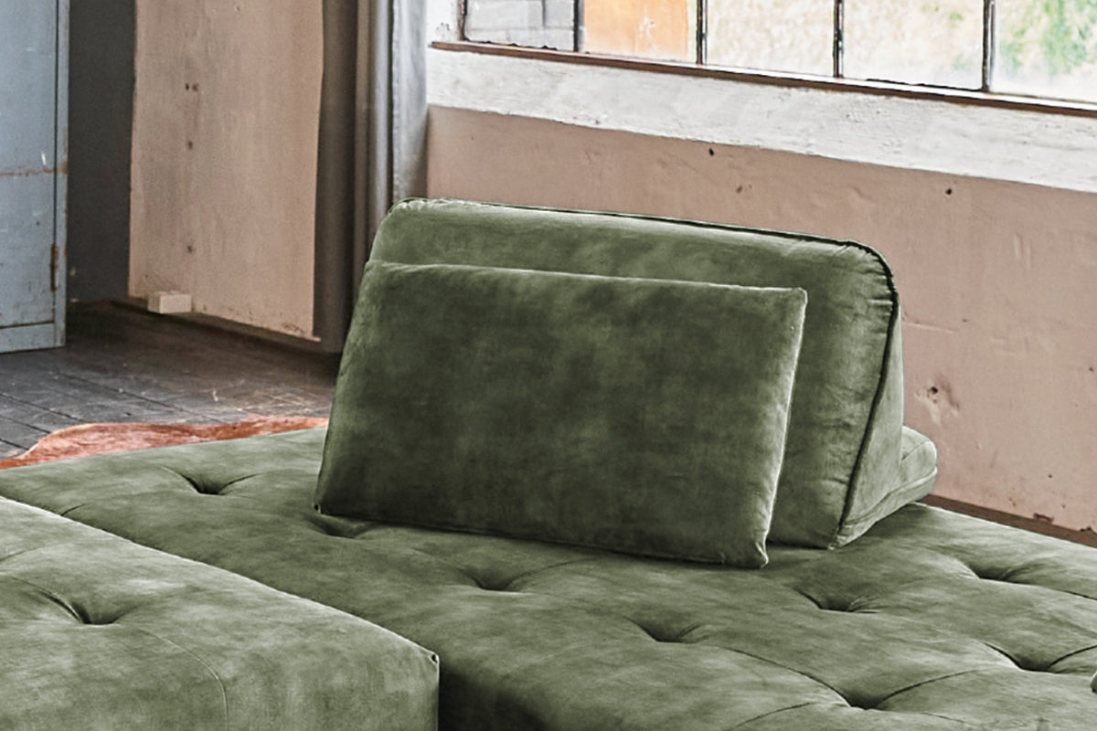 KAWOLA Rückenkissen WIOLO velvet moosgrün