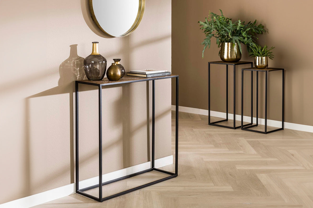 KAWOLA Schminktisch ROIC Konsolentisch Metall bronze