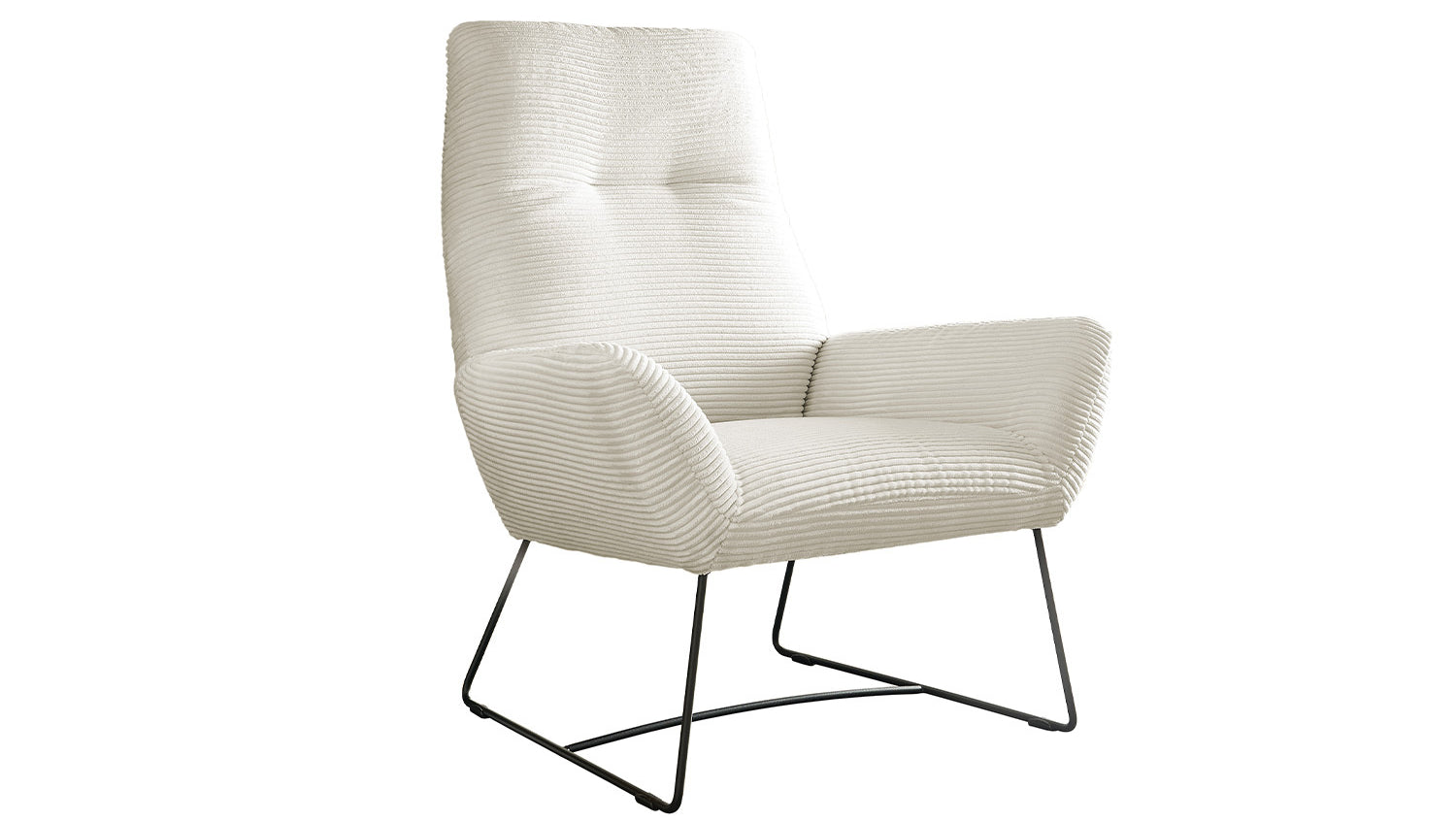 KAWOLA Sessel BISA Cord cremeweiß