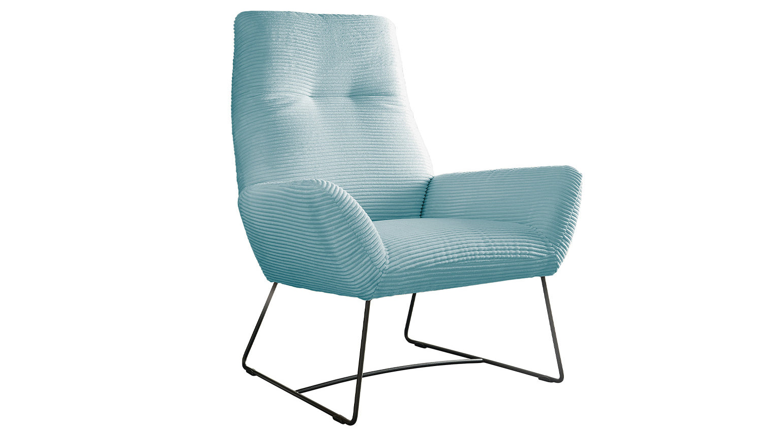 KAWOLA Sessel BISA Cord hellblau